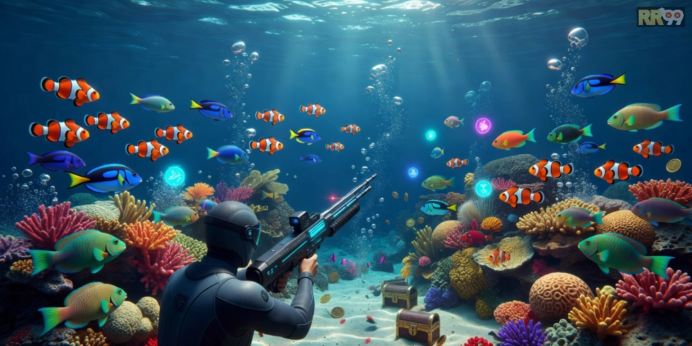 Minh họa giao diện game bắn cá miễn phí 69vn với đồ họa sống động và cá đa dạng