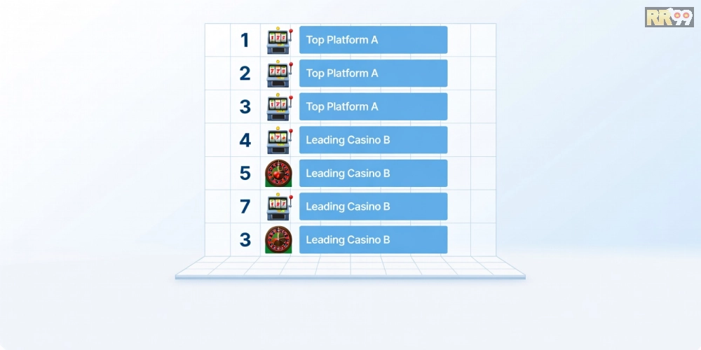 Top 15 casino 69vn uy tín 2025 với bảng xếp hạng chi tiết và biểu tượng nền tảng