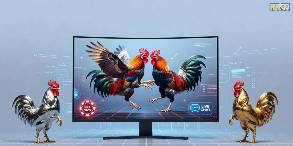 Hình minh họa khái niệm đá gà trực tuyến 69vn với giao diện nền tảng hiện đại