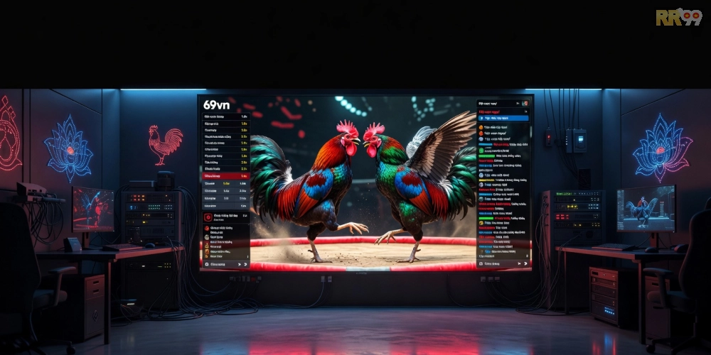 Khái niệm trực tiếp đá gà hôm nay 69vn được minh họa qua giao diện streaming chuyên nghiệp