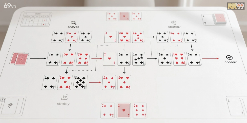 Hình ảnh hướng dẫn cách đếm bài trong game tiến lên 69vn chi tiết